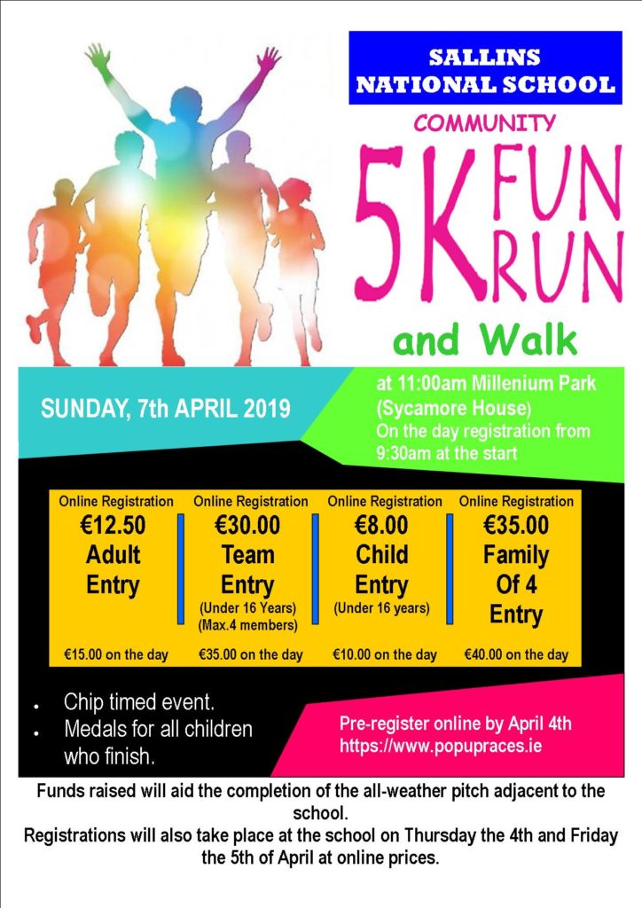 Sallins National School Community 5K Fun Run Walk 2019 Pop Up Races