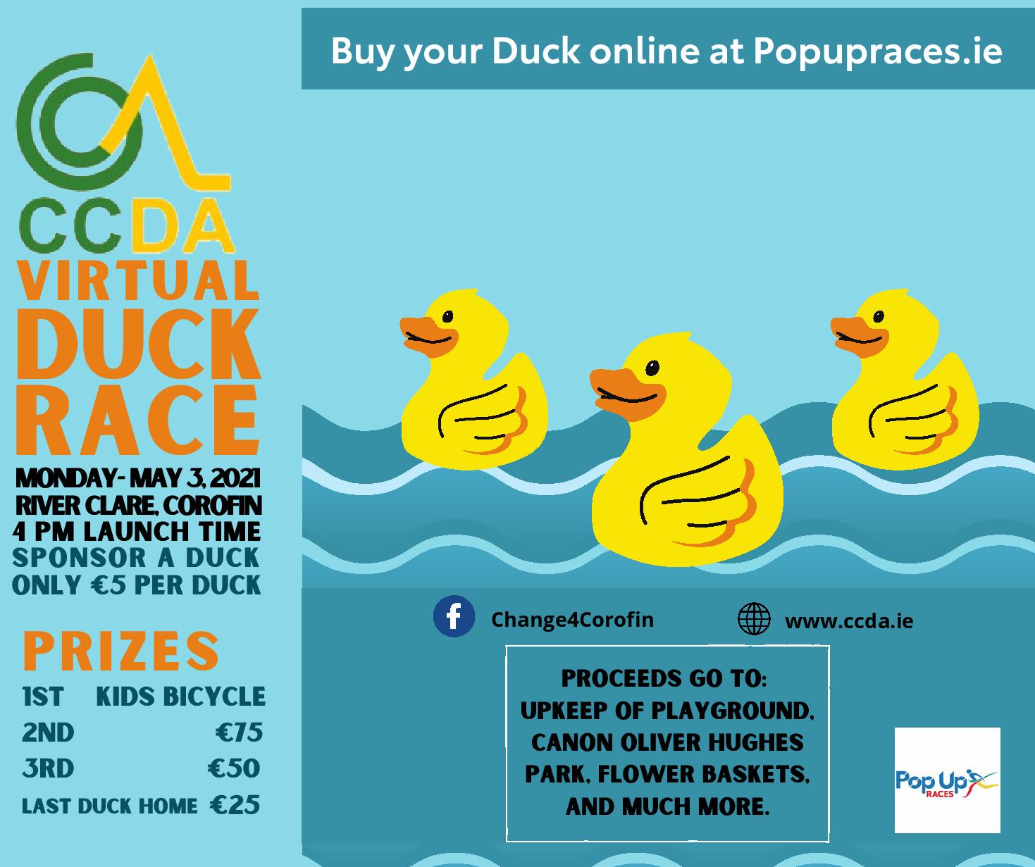 CCDA Virtual Duck Race Pop Up Races