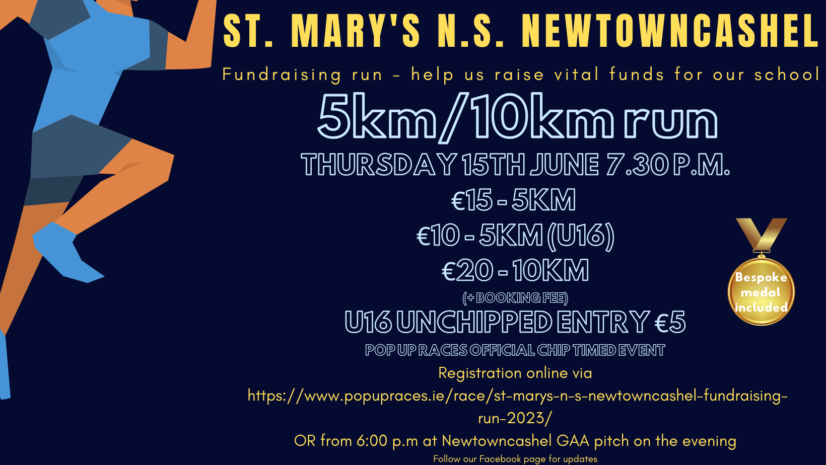 St Mary's N.S. Newtowncashel Fundraising Run 2023 Pop Up Races
